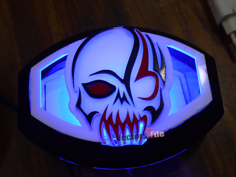 Laser Cut Acrylic Tribal Skull Cutout Template