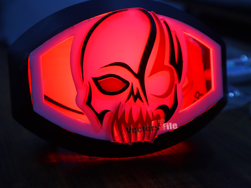 Laser Cut Acrylic Tribal Skull Cutout Template