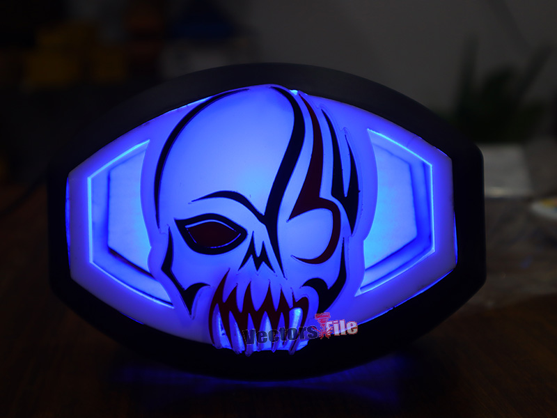 Laser Cut Acrylic Tribal Skull Cutout Template