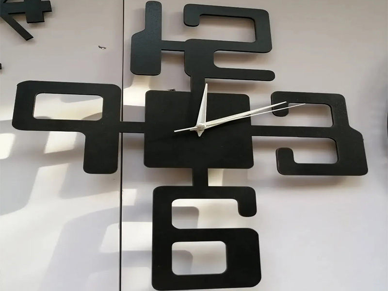 Laser Cut Modern Big Digit Wall Clock Design