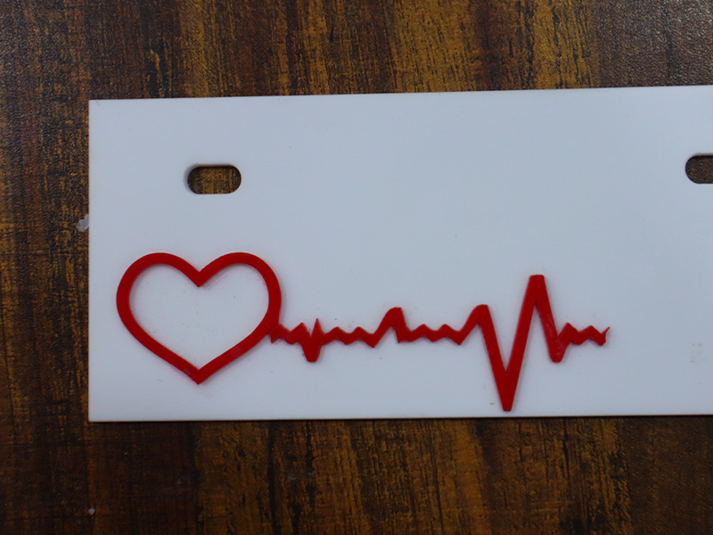 Laser Cut Heart Beating Icon Cutout Template