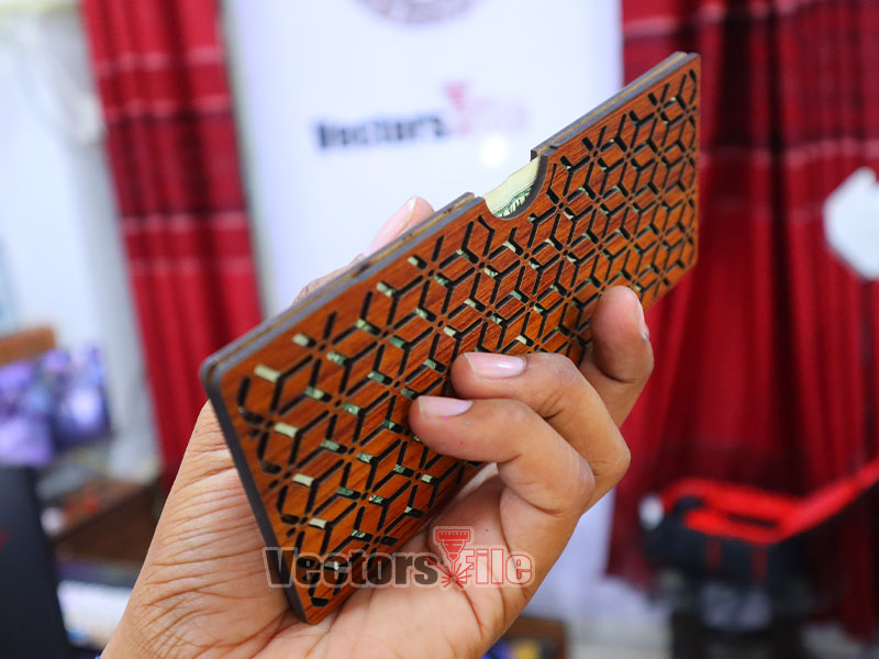 Laser Cut Customized Wooden Cash Envelope Design
