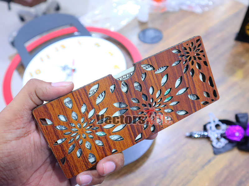 Laser Cut Leaf Pattern Money Envelope Design