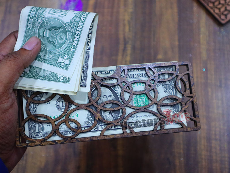 Laser Cut Cash Pouch Wooden Envelope Template