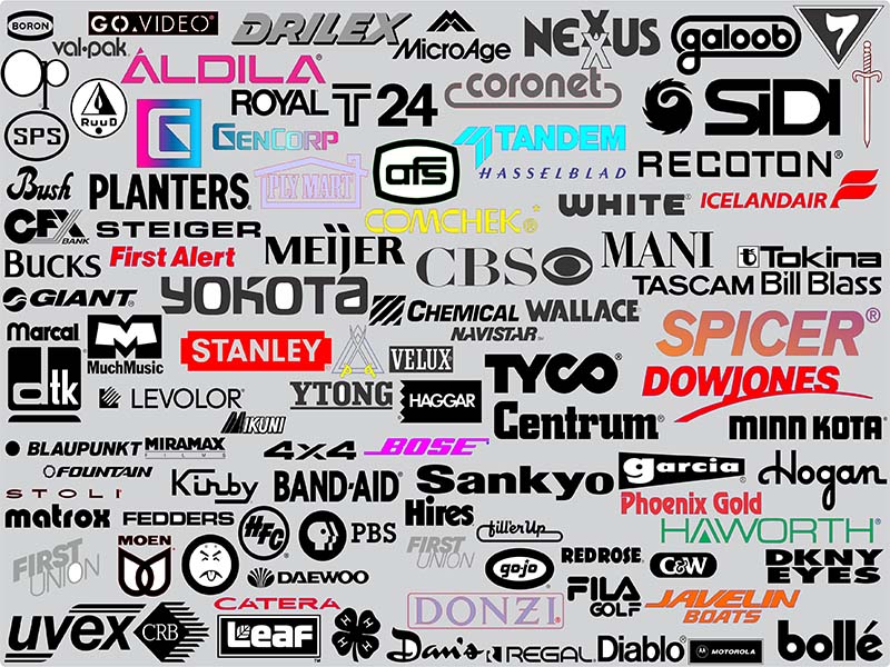 Car Sticker Logos Set Design