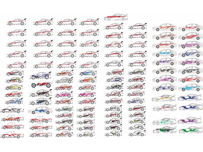 Car Decoration Sticker Free Vector Design
