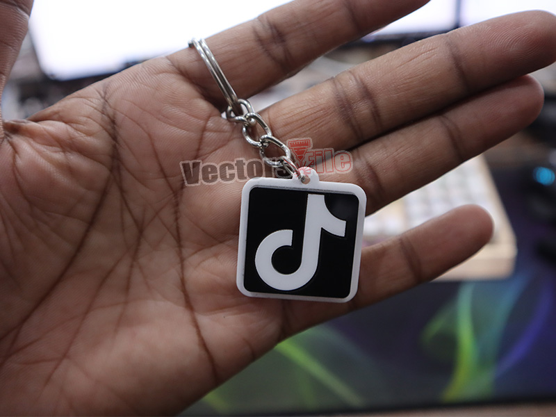 Laser Cut Custom TikTok ID Acrylic Keychain Template