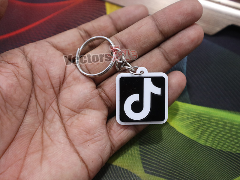 Laser Cut Custom TikTok ID Acrylic Keychain Template