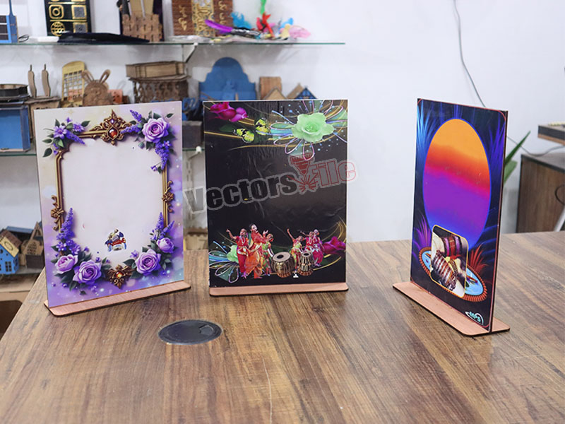 Laser Cut Wooden Simple Display Stand Design