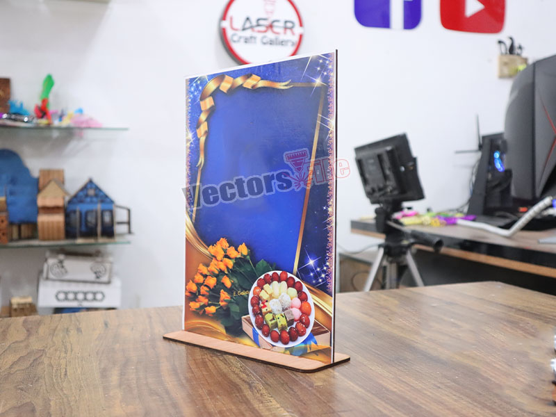 Laser Cut Wooden Simple Display Stand Design