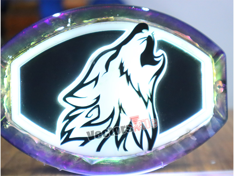 Laser Cut Howling Wolf Acrylic Cut Out Vector Template