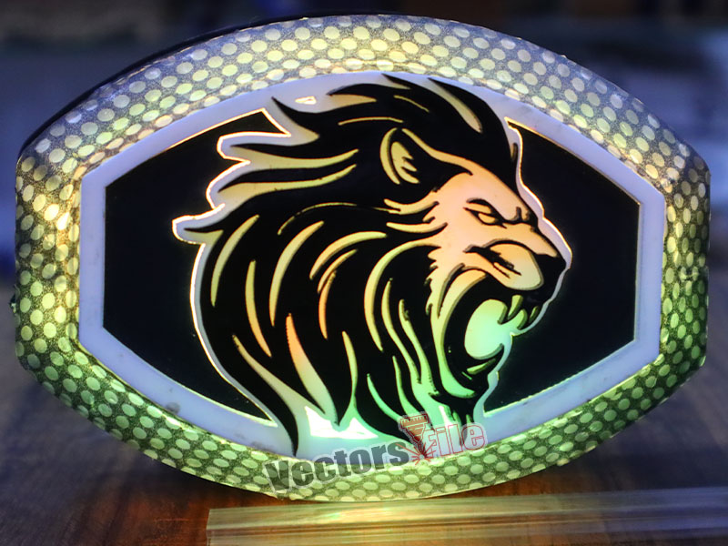 Laser Cut Angry Lion Face Cutout Template