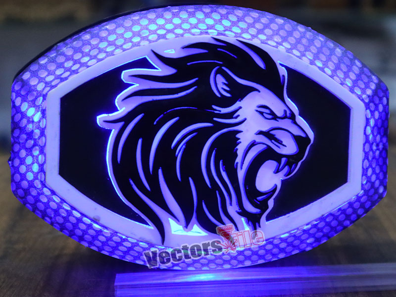 Laser Cut Angry Lion Face Cutout Template