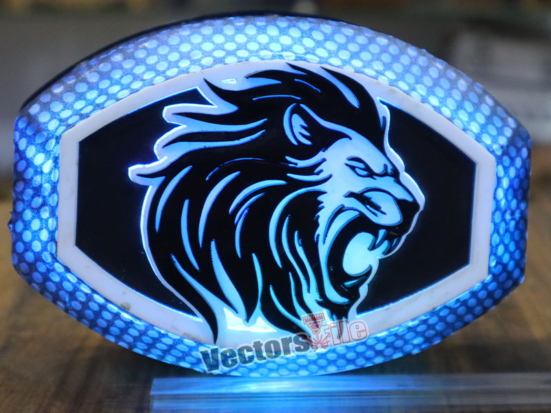 Laser Cut Angry Lion Face Cutout Template