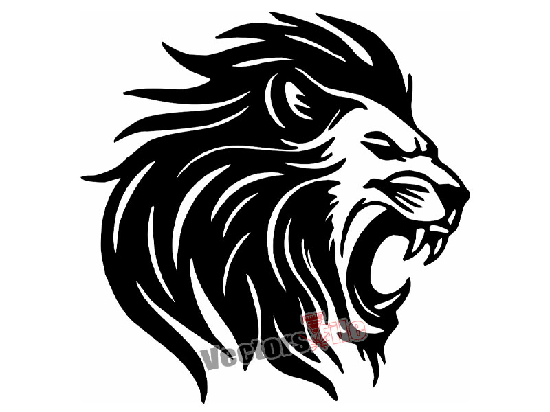 Laser Cut Angry Lion Face Cutout Template