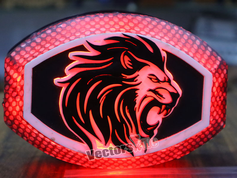 Laser Cut Angry Lion Face Cutout Template