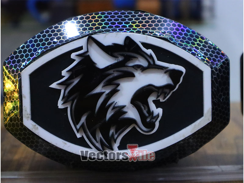 Laser Cut Howling Wolf Angry Face Cut Out Template