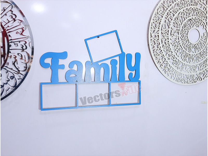 Laser Cut Wooden Family Sign Wall Photo Frame Design