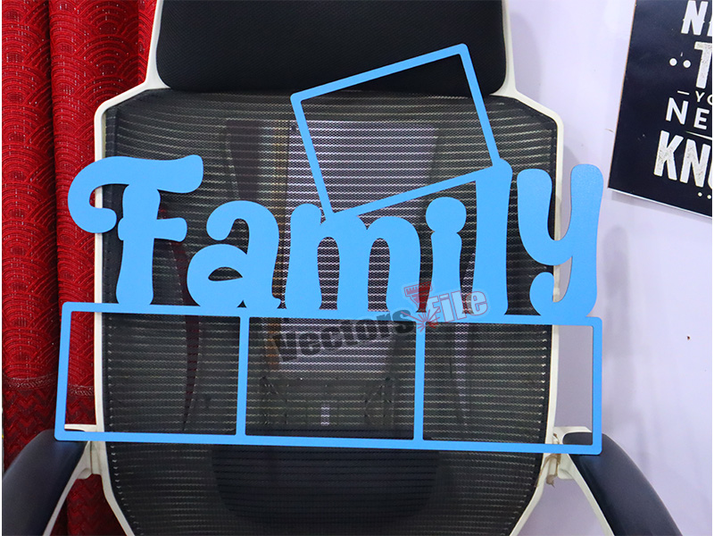 Laser Cut Wooden Family Sign Wall Photo Frame Design