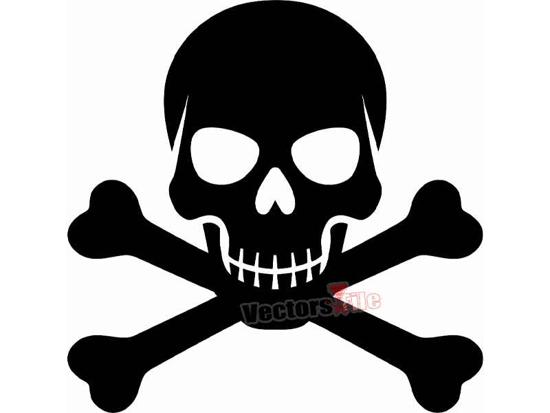 Laser Cut Skull and Crossbones Cut Out Design