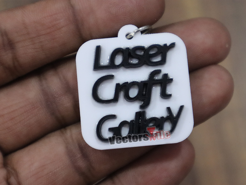 Laser Cut Social Media TikTok Icon Acrylic Keyring Design Idea
