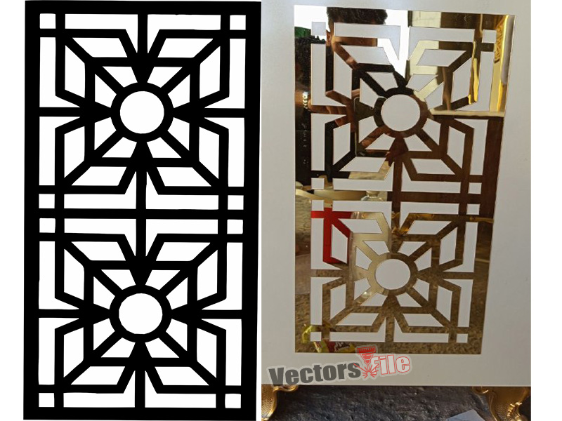 Laser Cut Decorative Jali Pattern Door Decor Design Idea