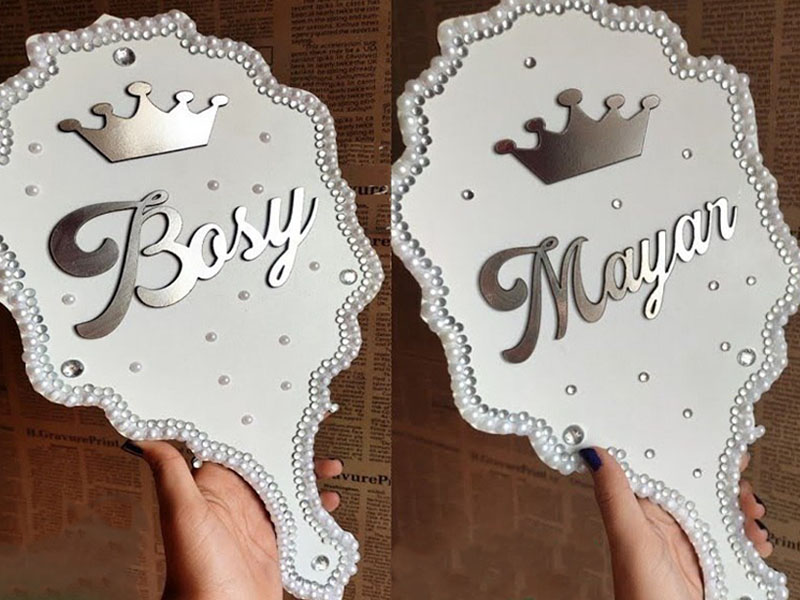 Laser Cut Bridal Mirror Wedding Decoration Idea