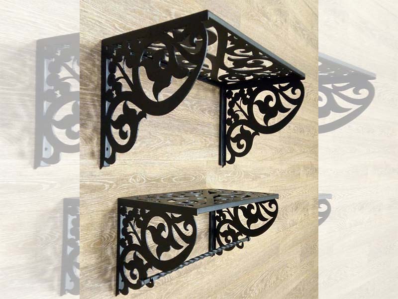 Plasma Cutting Wall Display Metal Shelf Design