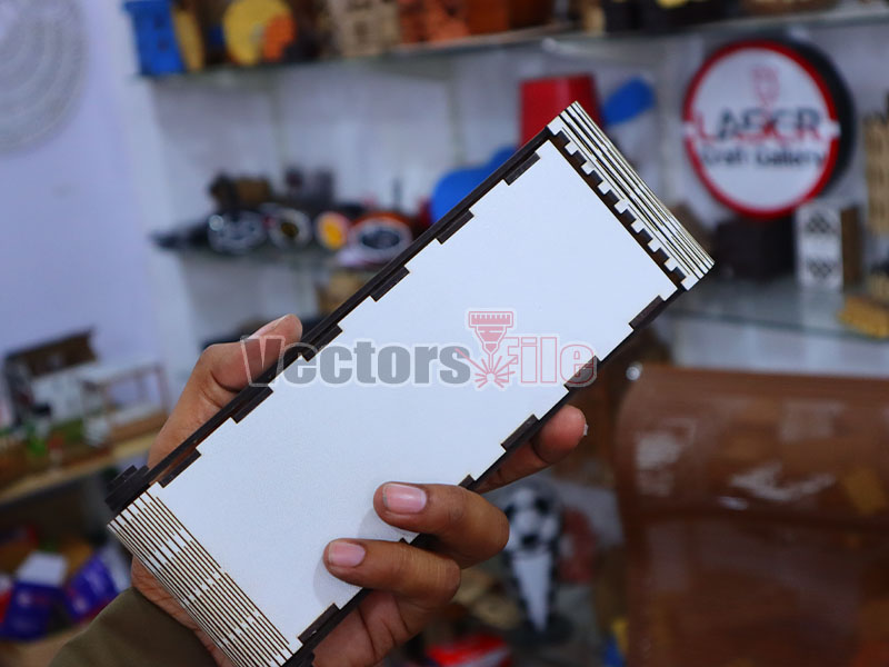 Laser Cut Folding Pen and Pencil Case Wooden Gift Box fr Kdis