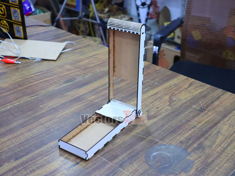 Laser Cut Folding Pen and Pencil Case Wooden Gift Box fr Kdis