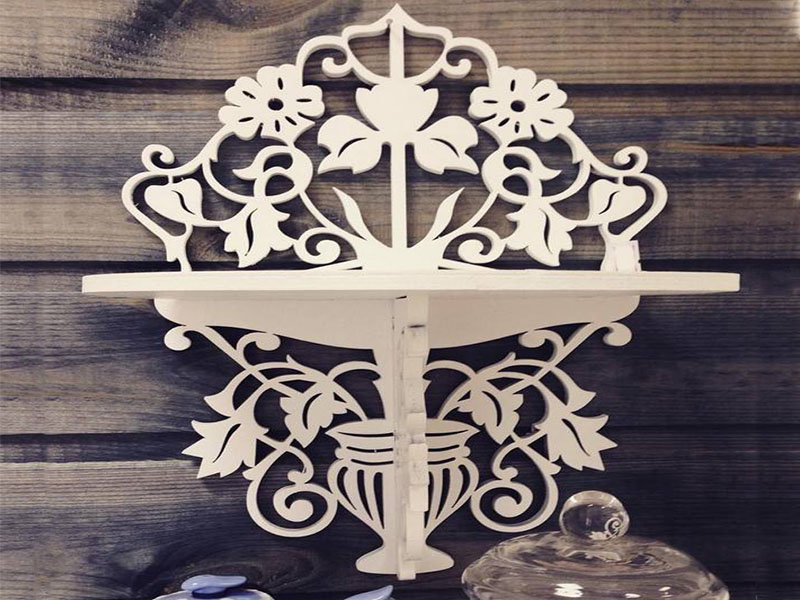 Laser Cut Wall Hanging Display Shelf