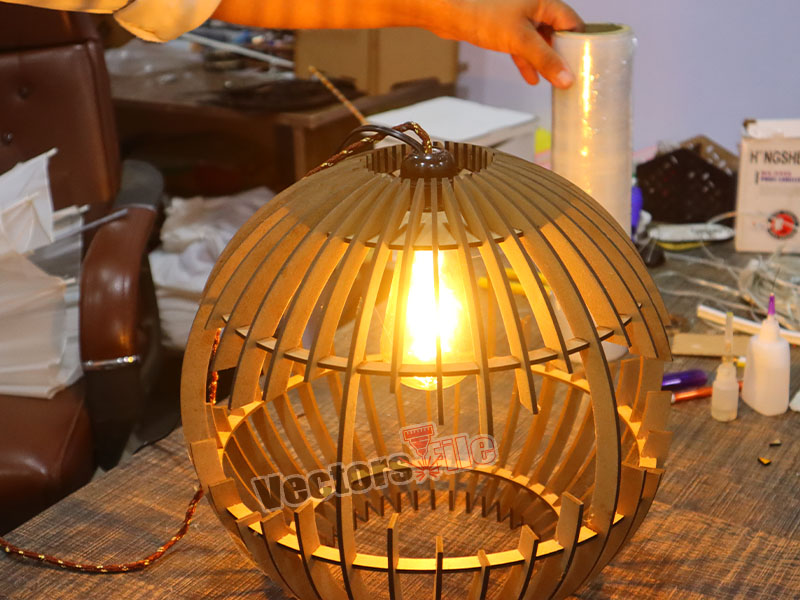 Laser Cut Modern Globe Pendant Hanging Lamp Design