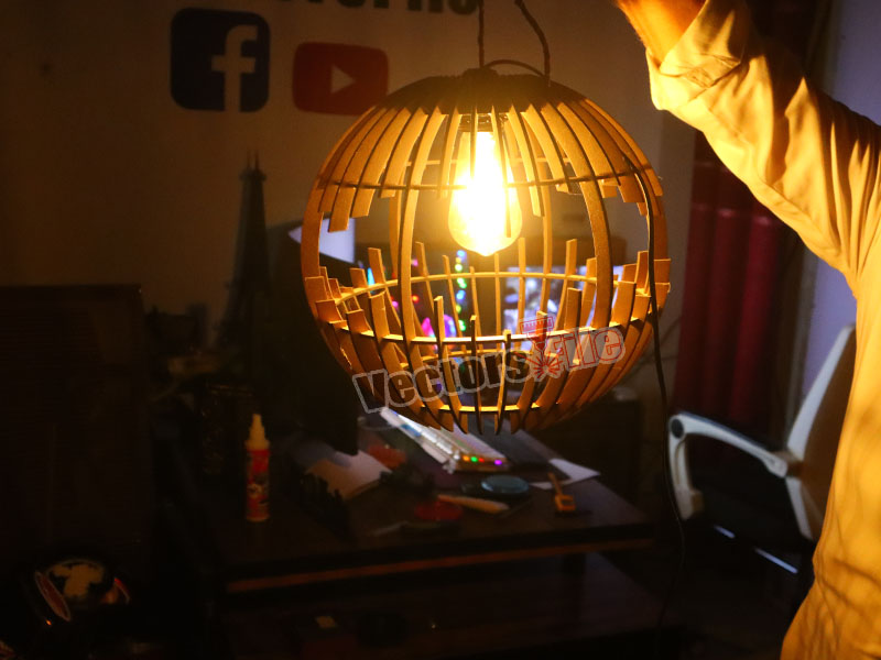 Laser Cut Modern Globe Pendant Hanging Lamp Design