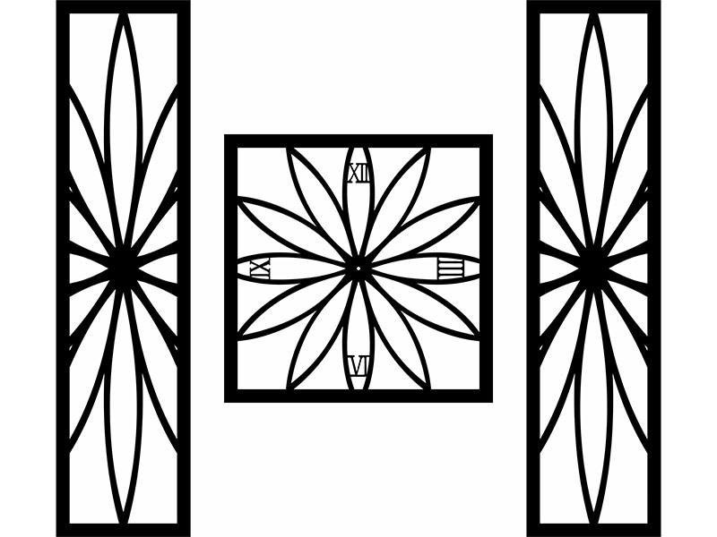 Laser Cut Flock of Butterflies Wall Clock Design
