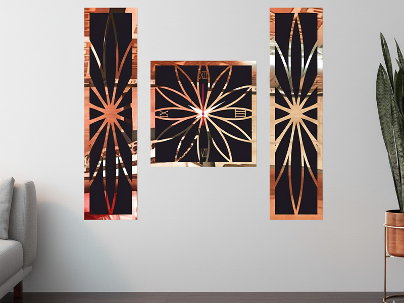 Laser Cut Flock of Butterflies Wall Clock Design