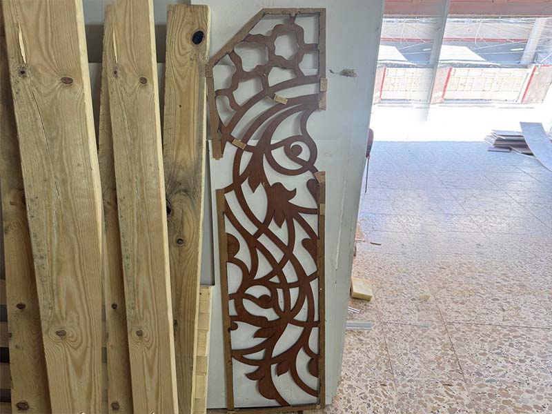 Laser Cut Wooden Decorative Grill Design