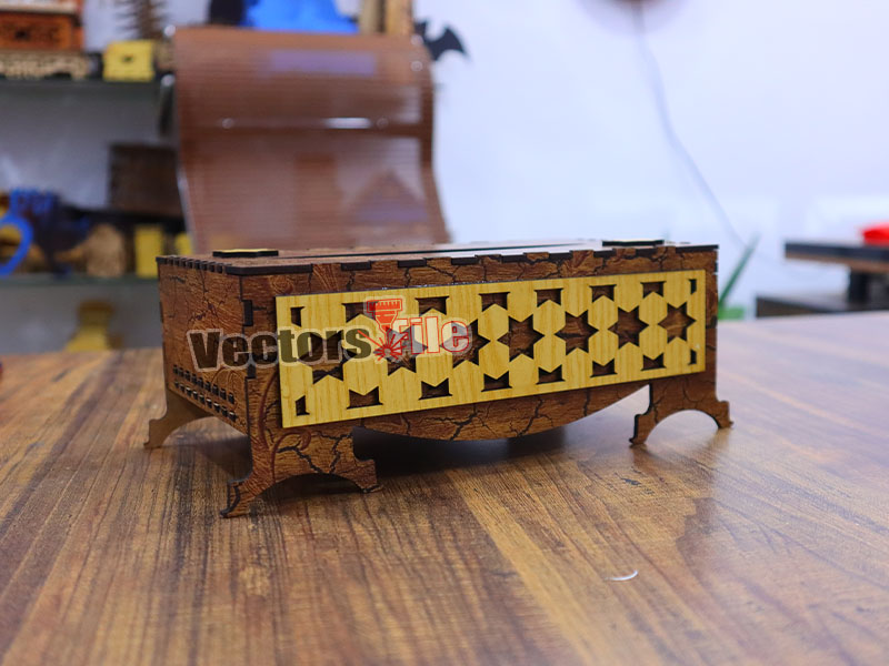 Laser Cut Decorative Tissue Box Design