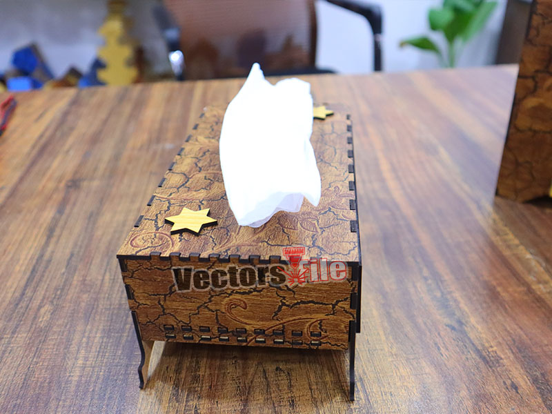 Laser Cut Decorative Tissue Box Design