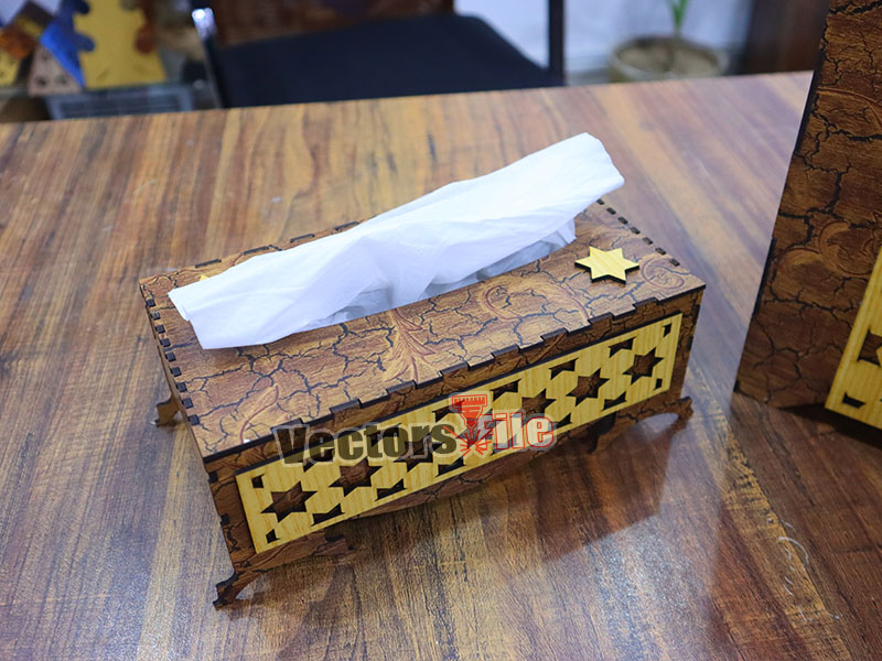 Laser Cut Decorative Tissue Box Design