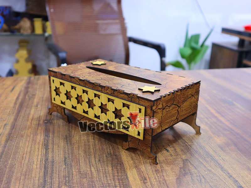 Laser Cut Decorative Tissue Box Design