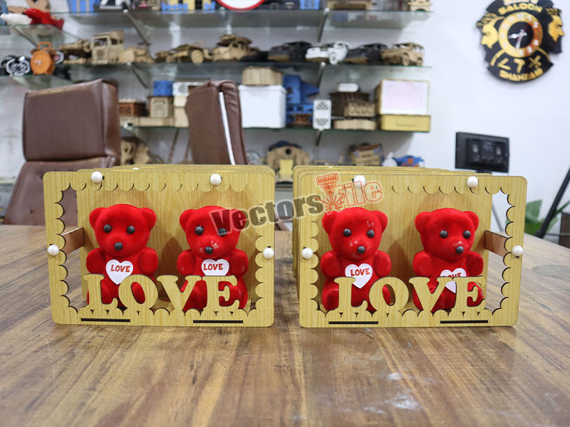 Laser Cut Love Teddy Bear Anniversary and Birthday Gift Item