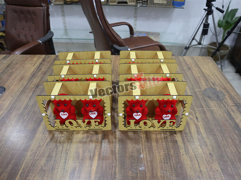Laser Cut Love Teddy Bear Anniversary and Birthday Gift Item