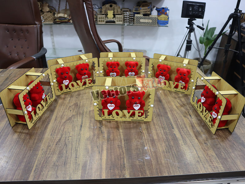 Laser Cut Love Teddy Bear Anniversary and Birthday Gift Item