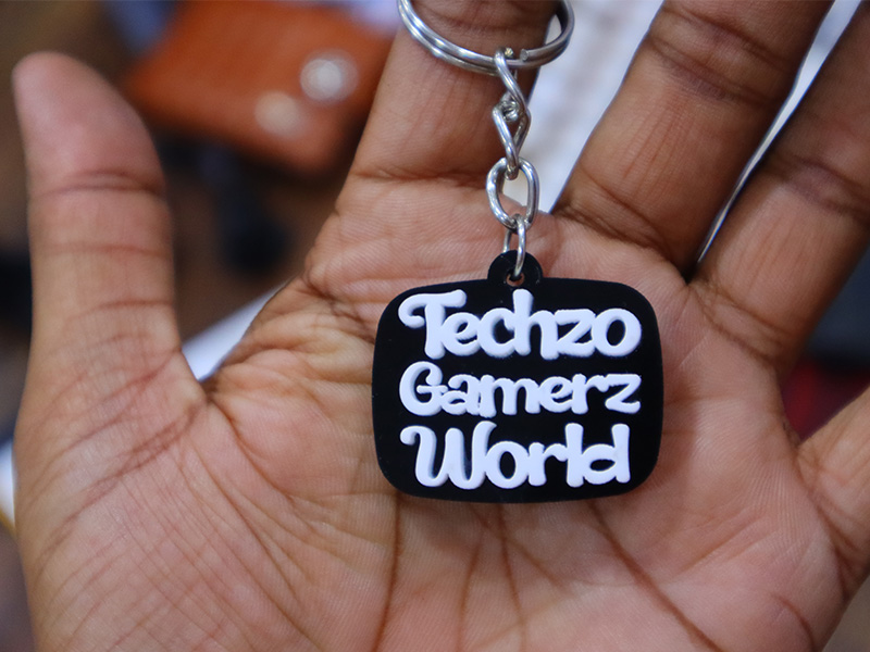 Laser Cut Personalized YouTube Keyring Custom Name ID