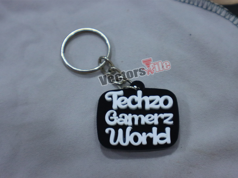 Laser Cut Personalized YouTube Keyring Custom Name ID