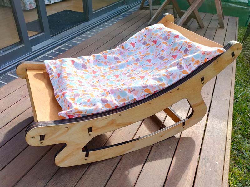 Laser Cut Wooden Baby Rocker Template