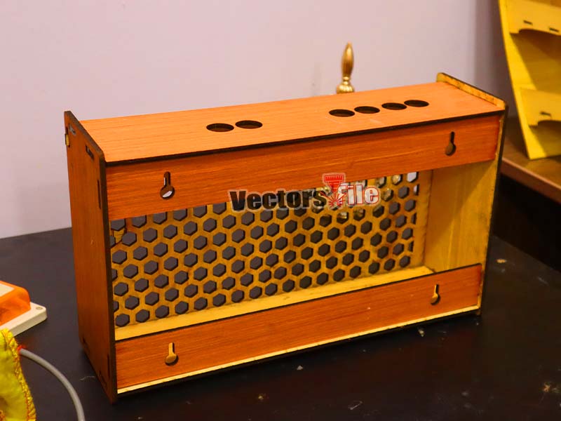 Laser Cut Wifi Router Storage Box Wood Shelf Wall Hangings Bracket Cable Organizer