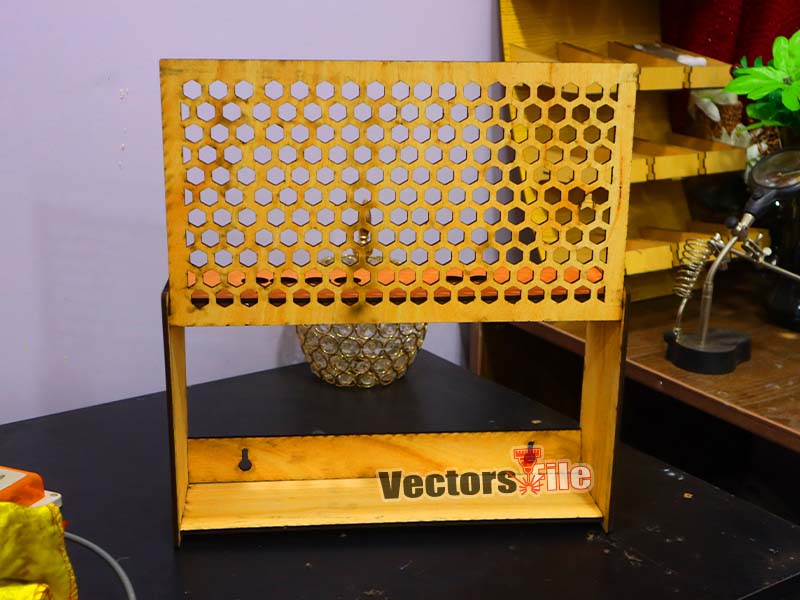 Laser Cut Wifi Router Storage Box Wood Shelf Wall Hangings Bracket Cable Organizer