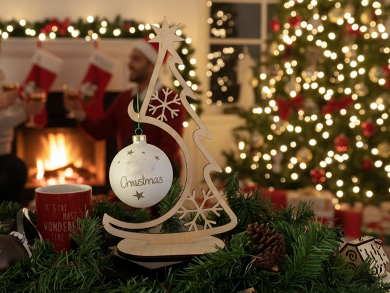 Laser Cut Christmas Tree Ornament Decoration Stand