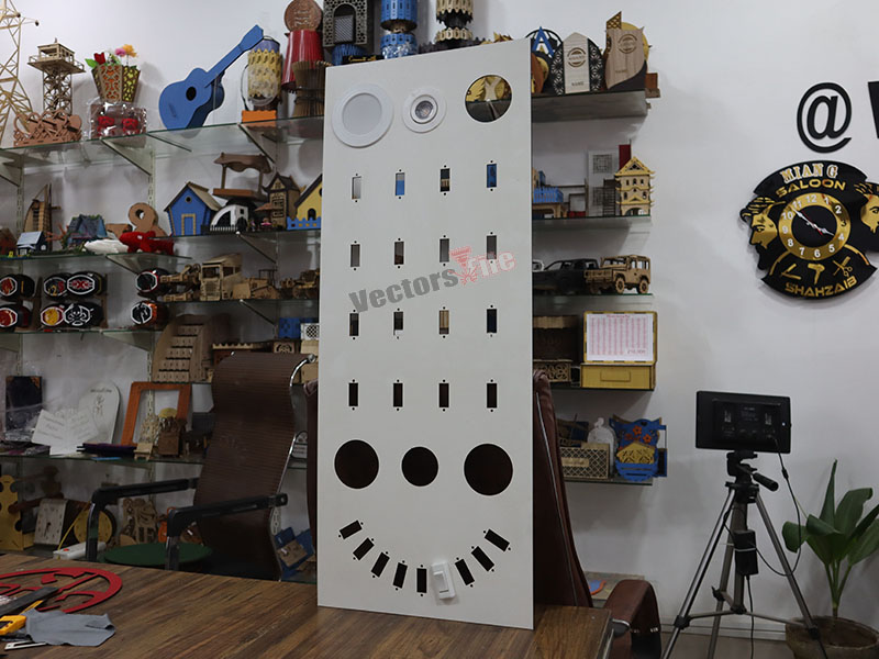 Laser Cut Electrical Switches and Lights Display Board Design
